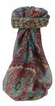 Mulberry Silk Traditional Square Scarf Omana Rose by Pashmina & Silk
