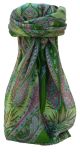 Mulberry Silk Traditional Square Scarf Zayd Sage by Pashmina & Silk