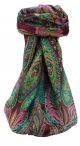 Mulberry Silk Traditional Square Scarf Zayd Wine by Pashmina & Silk