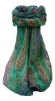 Mulberry Silk Traditional Square Scarf Zayd Emerald by Pashmina & Silk