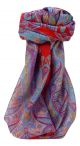 Mulberry Silk Traditional Square Scarf Yana Scarlet by Pashmina & Silk