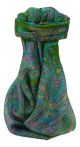 Mulberry Silk Traditional Square Scarf Yana Sage by Pashmina & Silk
