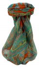 Mulberry Silk Traditional Square Scarf Yana Terracotta by Pashmina & Silk