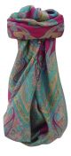 Mulberry Silk Traditional Square Scarf Yana Cerise by Pashmina & Silk