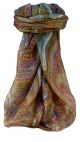 Mulberry Silk Traditional Square Scarf Vayvia Coffee by Pashmina & Silk