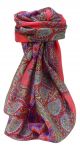 Mulberry Silk Traditional Square Scarf Obi Scarlet by Pashmina & Silk