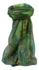 Mulberry Silk Traditional Square Scarf Obi Sage by Pashmina & Silk
