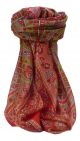 Traditional Maulbeereseide Quadratischer Tuch Zamjeet Scarlet von Pashmina & Silk