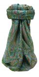 Mulberry Silk Traditional Square Scarf Quiara Sage by Pashmina & Silk