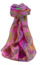 Mulberry Silk Traditional Long Scarf Shipra Pink by Pashmina & Silk