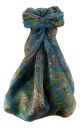 Mulberry Silk Traditional Long Scarf Godavary Charcoal by Pashmina & Silk