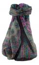 Mulberry Silk Traditional Long Scarf Cauver Charcoal by Pashmina & Silk