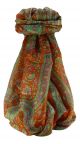 Mulberry Silk Traditional Long Scarf Kareng Terracotta by Pashmina & Silk