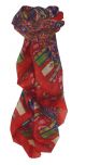 Mulberry Silk Traditional Square Scarf Aimee Red by Pashmina & Silk