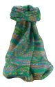 Mulberry Silk Traditional Long Scarf Gosthani Emerald by Pashmina & Silk