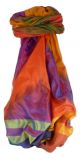 Varanasi Ekal Premium Silk Long Scarf Heritage Range Popat 7 by Pashmina & Silk