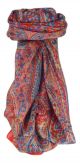 Mulberry Silk Traditional Square Scarf Zorn Scarlet by Pashmina & Silk