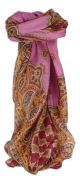 Mulberry Silk Traditional Square Scarf Ladi Carnation by Pashmina & Silk