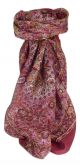Mulberry Silk Traditional Square Scarf Mani Wine by Pashmina & Silk