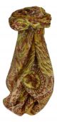 Mulberry Silk Traditional Square Scarf Vashta Gold by Pashmina & Silk