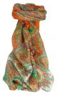 Mulberry Silk Traditional Long Scarf Rajeet Terracotta by Pashmina & Silk