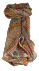 Mulberry Silk Traditional Long Scarf Rajeet Chestnut by Pashmina & Silk