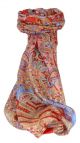 Mulberry Silk Traditional Long Scarf Chawl Scarlet by Pashmina & Silk