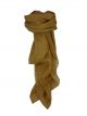 Mulberry Silk Hand Dyed Square Scarf Ochre from Pashmina & Silk