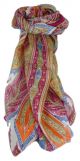 Mulberry Silk Traditional Long Scarf Johal Wine by Pashmina & Silk