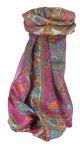 Mulberry Silk Traditional Long Scarf Dhar Carnation by Pashmina & Silk