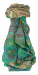 Mulberry Silk Traditional Long Scarf Dhar Emerald by Pashmina & Silk