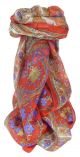 Mulberry Silk Traditional Long Scarf Dhar Flame by Pashmina & Silk