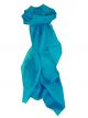 Mulberry Silk Hand Dyed Long Scarf Azure from Pashmina & Silk