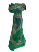 Mulberry Silk Contemporary Square Scarf Madhu Teal by Pashmina & Silk