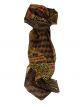 Mulberry Silk Contemporary Square Scarf Bahar Coffee by Pashmina & Silk