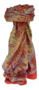 Mulberry Silk Classic Square Scarf Ushma Red by Pashmina & Silk