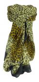 Classic Sciarpa Quadrata Seta di Gelso Leopard da Pashmina & Silk