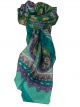 Mulberry Silk Classic Square Scarf Mala Teal by Pashmina & Silk