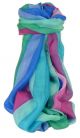 Mulberry Silk Classic Long Scarf Amre Rainbow Palette by Pashmina & Silk