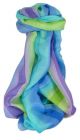 Mulberry Silk Classic Long Scarf Char Rainbow Palette by Pashmina & Silk