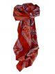 Mulberry Silk Classic Square Scarf Geena Red by Pashmina & Silk