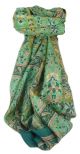 Classic Paisley Long Scarf Mulberry Silk Sehgal Teal by Pashmina & Silk