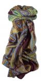 Classic Paisley Long Scarf Mulberry Silk Charan Hibiscus by Pashmina & Silk