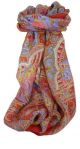Classic Paisley Long Scarf Mulberry Silk Anya Scarlet by Pashmina & Silk