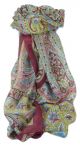 Classic Paisley Long Scarf Mulberry Silk Chia Hibiscus by Pashmina & Silk