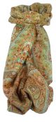 Classic Paisley Long Scarf Mulberry Silk Sehgal Sienna by Pashmina & Silk
