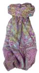 Classic Paisley Long Scarf Mulberry Silk Sehgal Plum by Pashmina & Silk