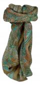 Mulberry Silk Traditional Square Scarf Cheyar Caramel by Pashmina & Silk