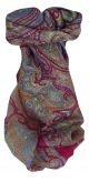 Mulberry Silk Traditional Square Scarf Cheyar Cerise by Pashmina & Silk