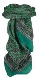 Mulberry Silk Traditional Square Scarf Zena Teal by Pashmina & Silk